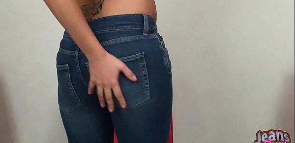  My butt looks amazing in these tight denim jeans